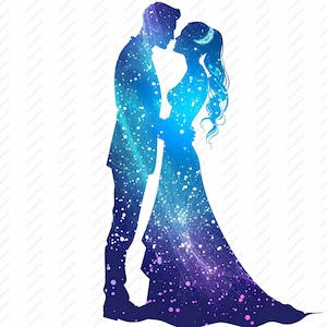 Celestial Married Couple Clipart - 10 JPG di alta qualità, album di ritagli, artigianato digitale, pianificatori digitali, diario spazzatura, download istantaneo