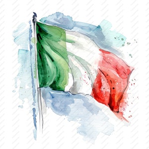 Clipart da bandeira italiana - 10 JPGs de alta qualidade, álbuns de recortes, artesanato digital, planejadores digitais, lixo eletrônico, uso comercial, download instantâneo