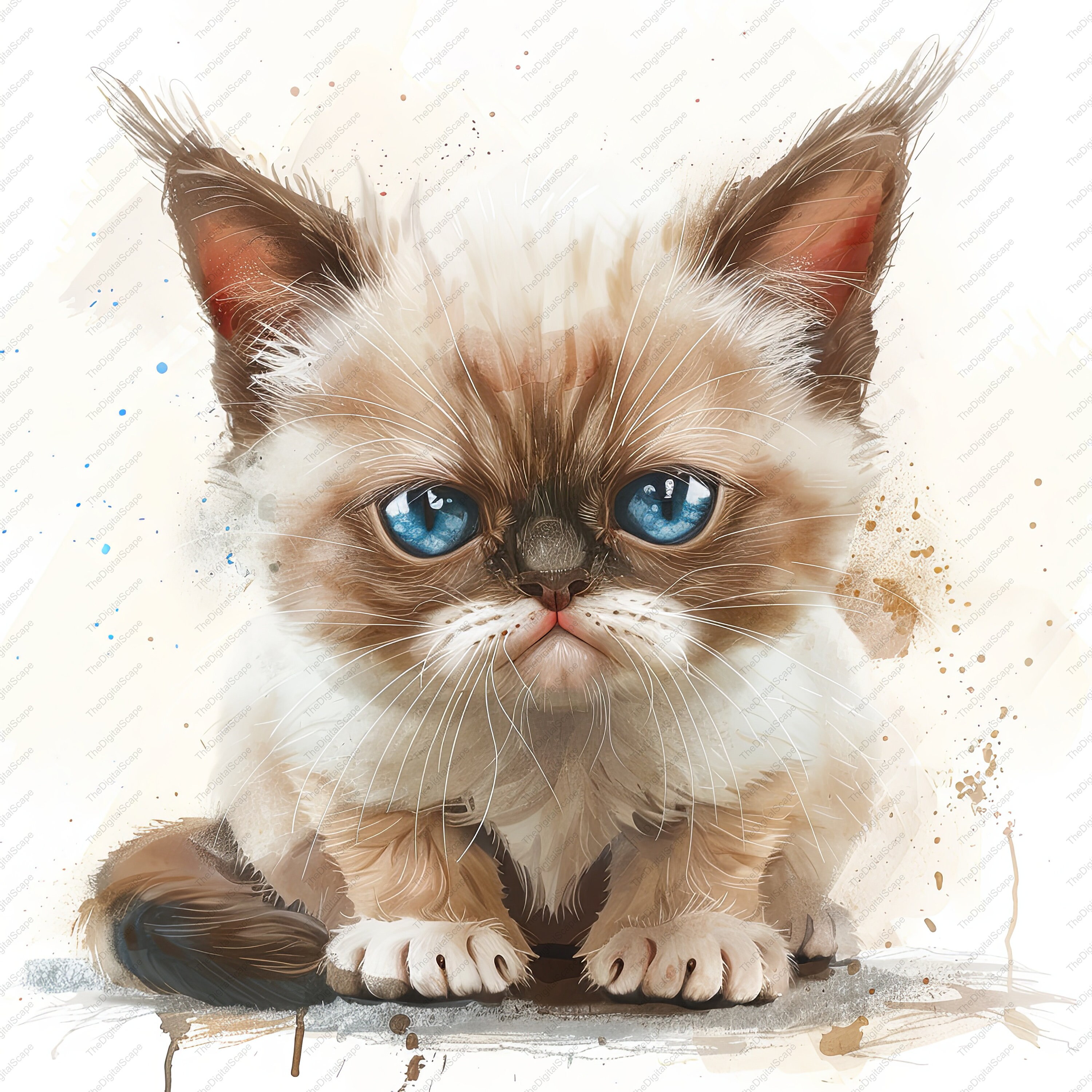 Gumpy Kitten Grumpy Kitten Clipart - 10 High Quality Jpgs, Scrapbooks, Digital Craft ...