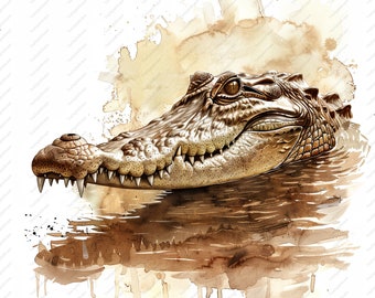 ワニ　油絵　モルタルと木材の額 il_340x270.5905289137_j9da.jpg