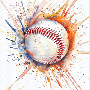 10 clipart di baseball - JPG di alta qualità, album di ritagli, artigianato digitale, pianificatori digitali, diario spazzatura, uso commerciale, download istantaneo