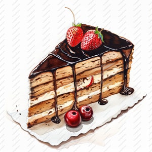 10 Stück Kuchen Clipart - High Quality JPGs, Scrapbooks, Digital Craft, Digitale Planer, Junk Journal, kommerzielle Nutzung, Instant Download