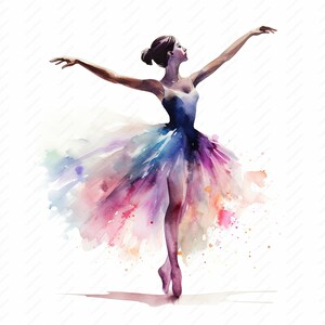 Ballet Dancer Clipart - 12 JPG de alta calidad, álbumes de recortes, artesanía digital, planificadores digitales, diario basura, uso comercial, descarga instantánea