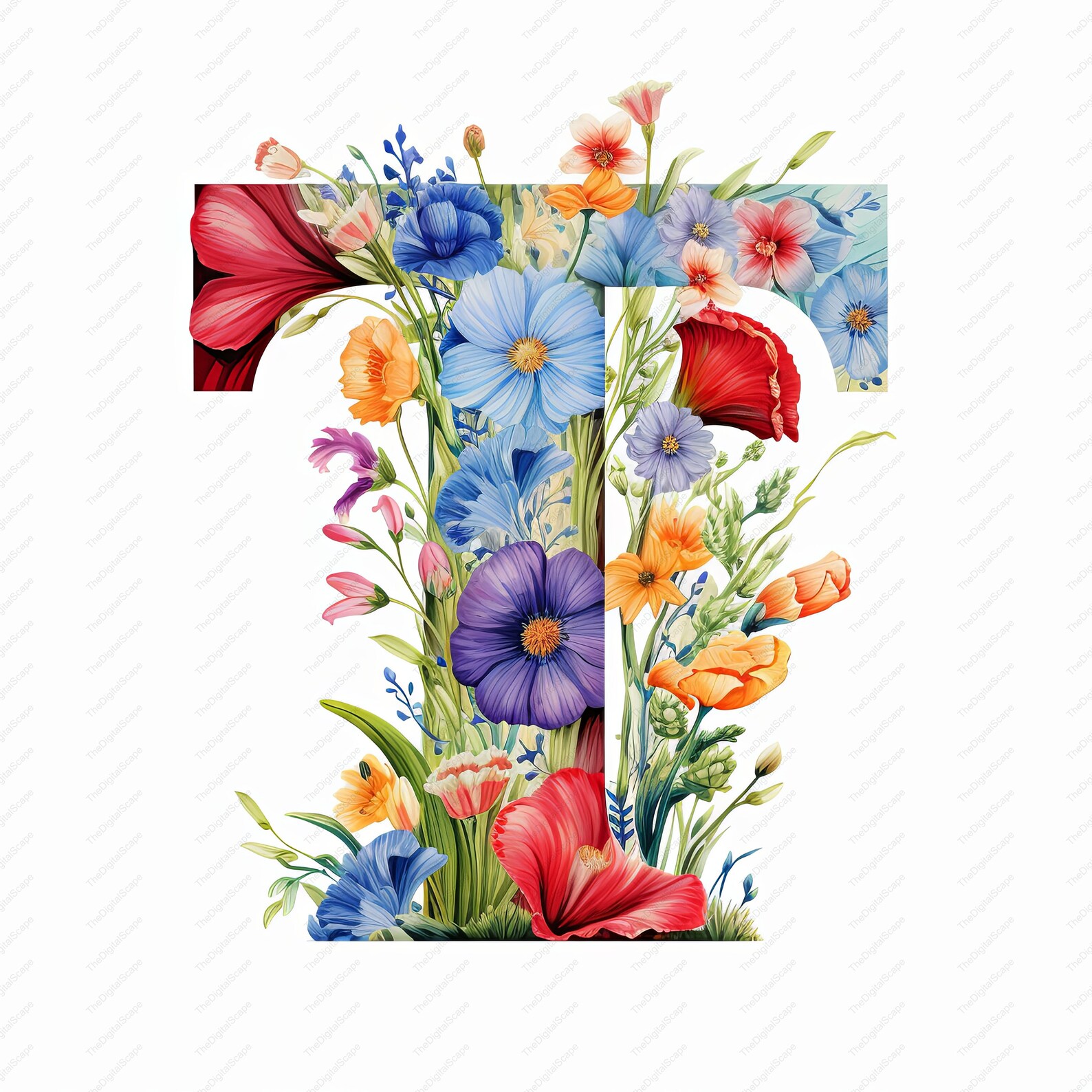 Floral Letter T Clipart 10 High Quality Jpgs Nursery Art Instant Floral Letter T Clipart 10 High Quality Jpgs Nursery Art Instant