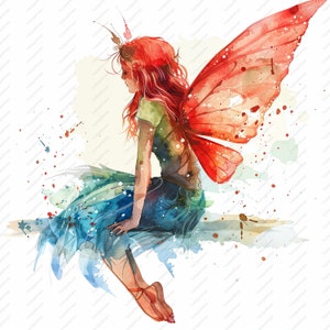 Flying Fairy Clipart - 10 High Quality JPGs, Scrapbooks, Digital Craft, Digital Planners, Junk Journal, Fairies Clipart, Instant Download