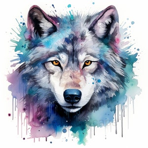 Wolf Clipart - 15 High Quality JPGs, Scrapbooks, Digital Craft, Digital Planners, Junk Journal, Commercial Use, Instant Download