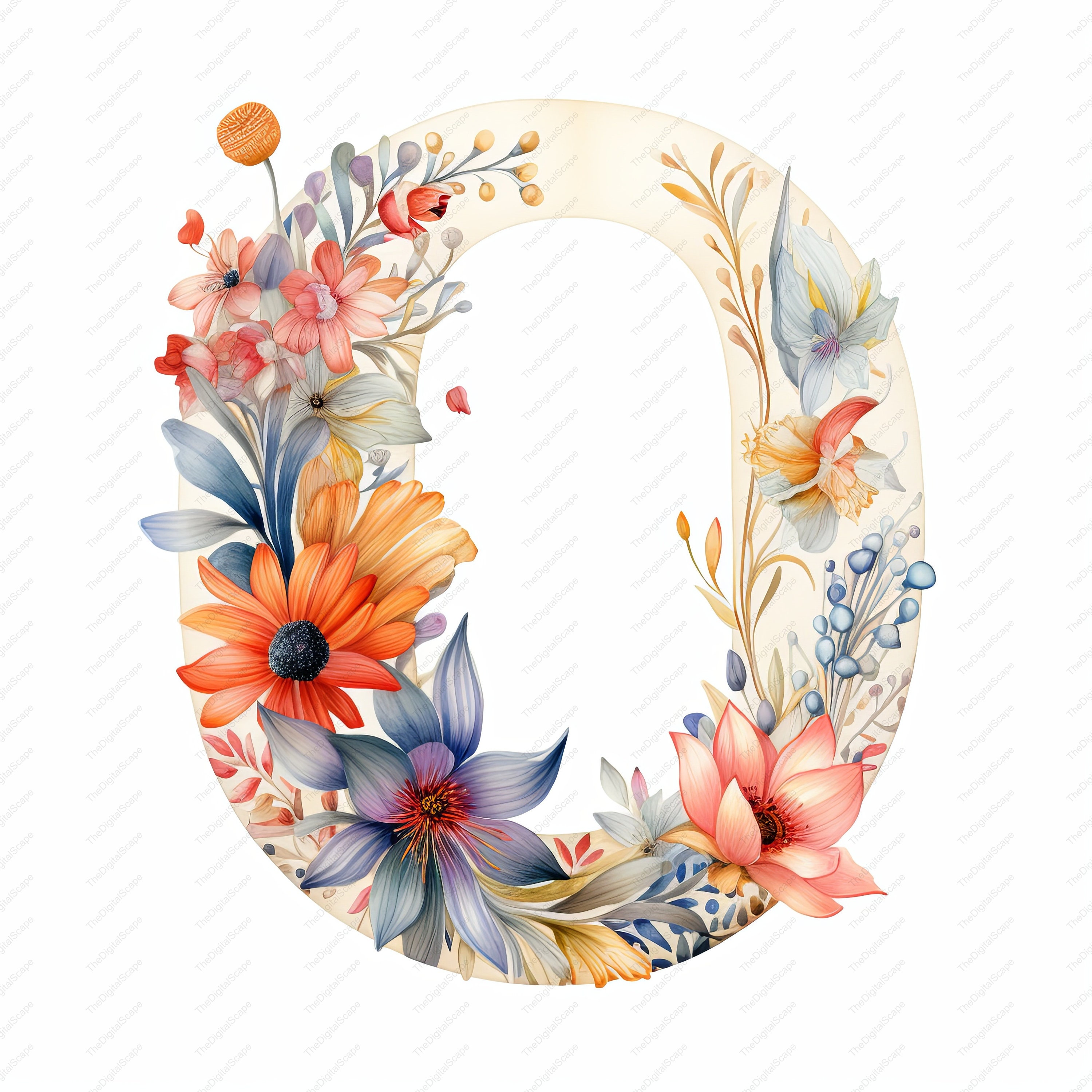 Letter O Clipart - 10 High Quality Jpgs, Alphabet Print, Scrapbooks ...