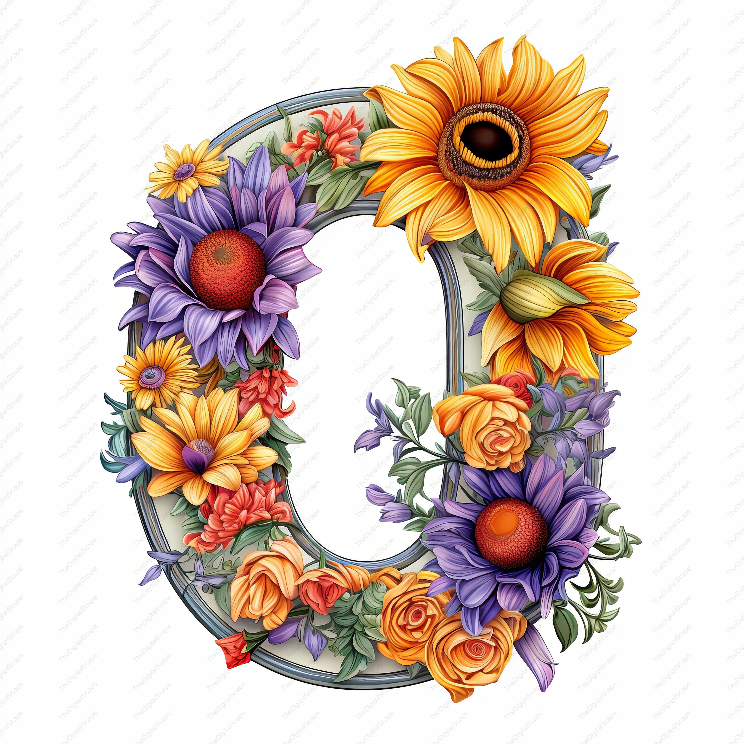 Letter O Clipart - 10 High Quality Jpgs, Alphabet Print, Scrapbooks ...