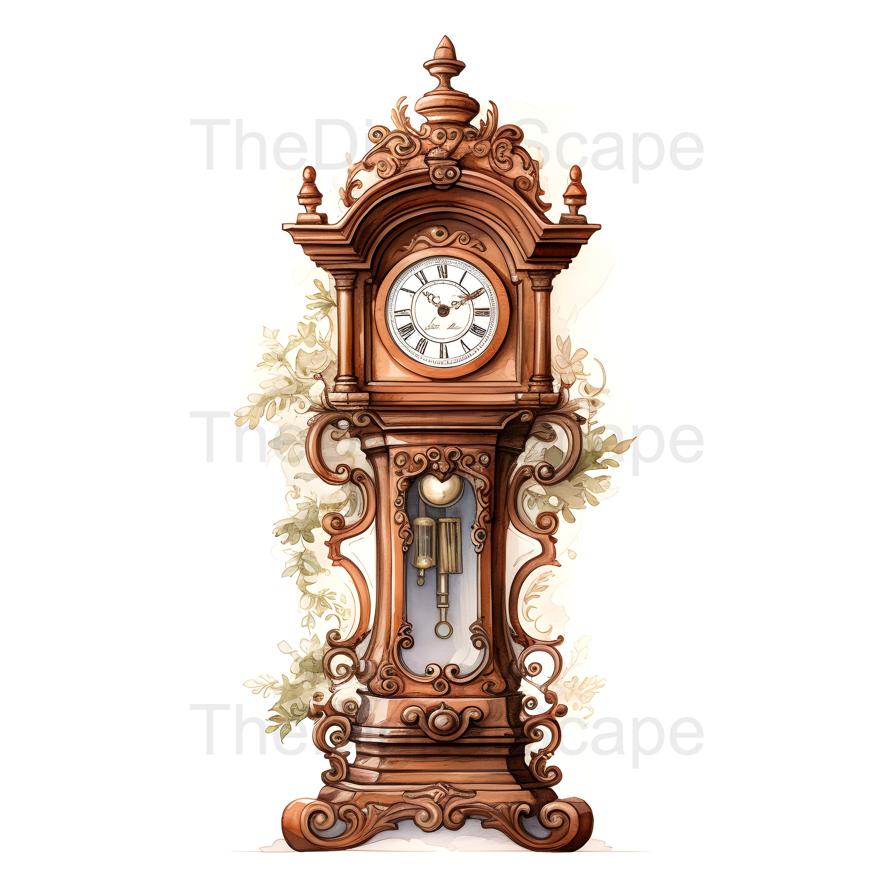 Rhythm “CTS Sundial” Gothic Wooden Musical Motion Pendulum