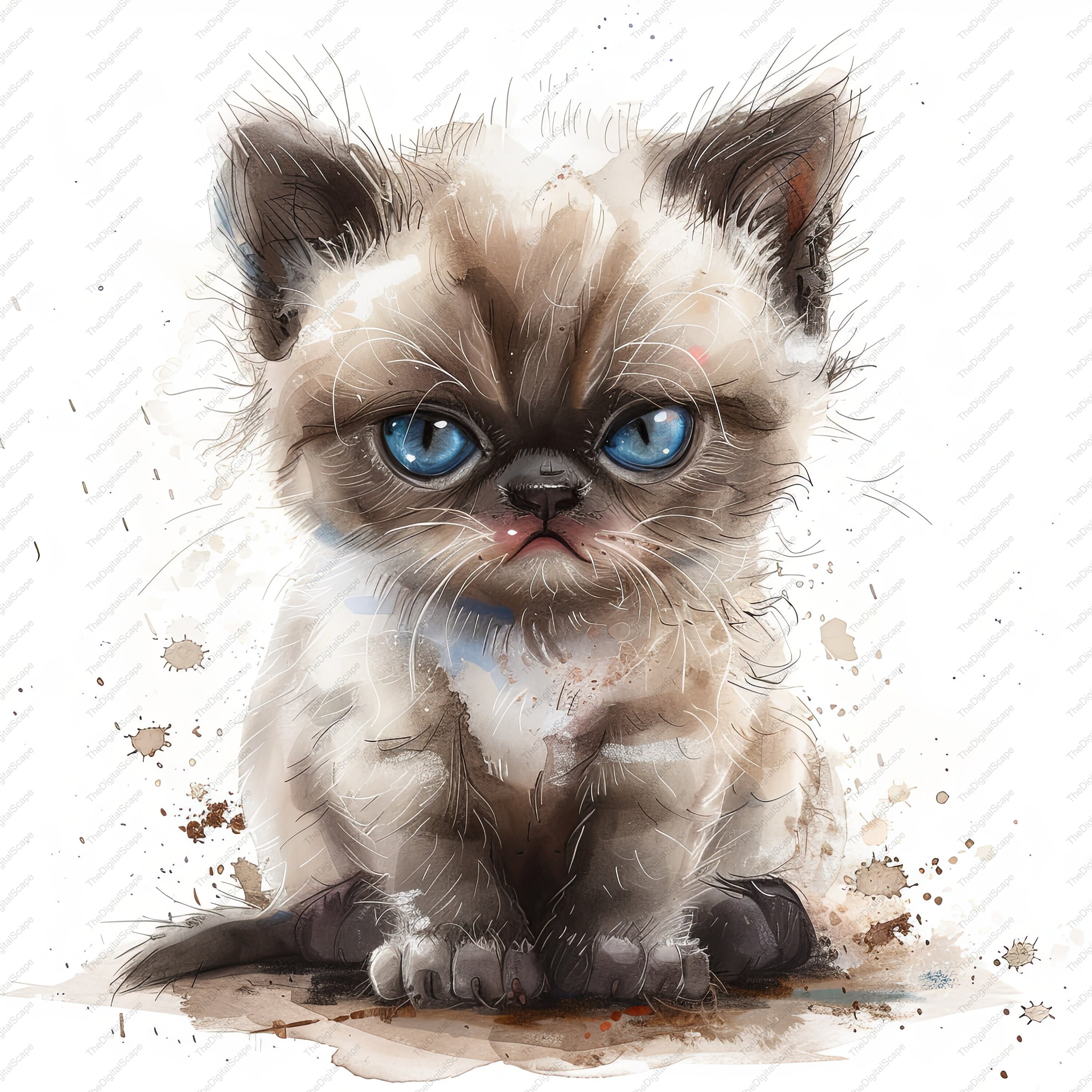 Gumpy Kitten Grumpy Kitten JPG Clipart – Commercial Use, Instant Download - Etsy