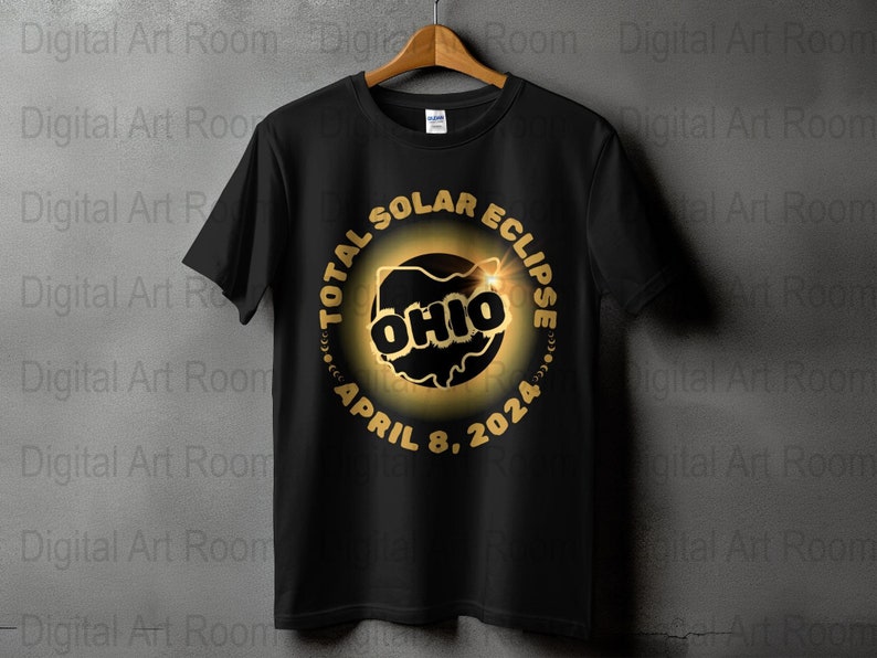 Solar Eclipse Ohio 2024 Digital Download, Ohio Solar Eclipse PNG