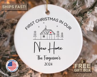 New Home Ornament New Home Christmas Ornament Housewarming Gift First Home Personalized First Christmas In Our New Home Realtor Closing Gift