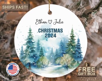 Personalized Couples Gift Our First Christmas Ornament Custom Christmas Ornament Personalized Couples Christmas Ornament New Couple Gift