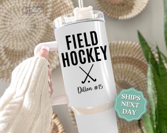 Personalized Field Hockey Tumbler 40oz: Stainless Steel Sports Travel Mug