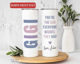 Custom Gigi Tumbler Gift Personalized Gigi Gifts for Mother's Day Gift for Gigi Coffee Tumbler With Names Custom Mom Cup 20 oz Kids Name