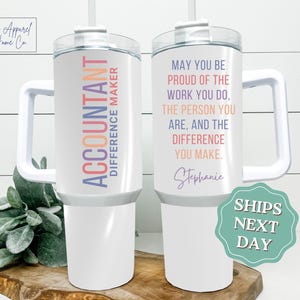 Personalized Accountant Tumbler Accountant 40oz Tumbler New Accountant Graduation Gift Accountant Appreciation Week Accountant Travel Cup