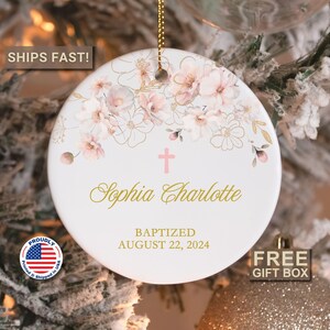 Personalized Baptism Gifts Baptism Ornament Baptism Gift for Girls Baptism Personalized Christening Gifts for Girls
