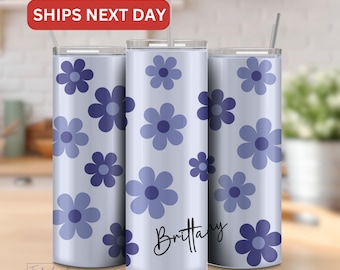 Daisy Tumbler Personalized Daisy Tumblers Retro Daisy Tumbler Custom Flower Tumbler Personalized Flower Tumbler Personalized Floral Tumbler