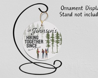 Custom Hiking Family Ornament, Hiking Couple Commemorative Ornament, Mother's Day Gift for Hiking Family, Father's Day Gift, Hiking Group