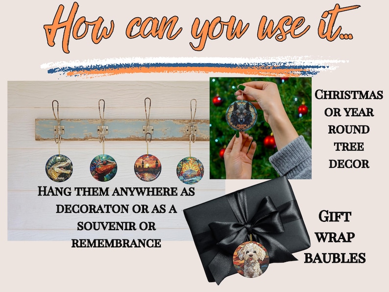 Customized Yellowstone National Park Biscuit Basin Ornament Watercolor