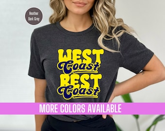West Coast Vibes Tee, Unisex Cotton Blend Trendy Shirt