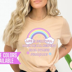 LGBT Pride, Respect Each Others Pronouns Shirt, Gay Pride, Equality Shirt, Social Justice, Activist Apparel
