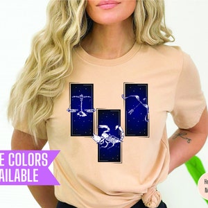 Chemise d’astrologie Balance Scorpion Sagittaire, Cadeau de sorcière, Cadeau d’astrologie, Astrologie d’anniversaire, Lecture d’astrologie, Chemise du zodiaque