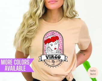 T-shirt Vierge du zodiaque : cadeau d'anniversaire, t-shirt en coton doux