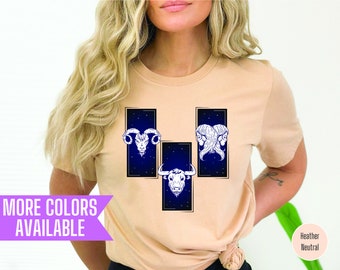 Aries Tauro Géminis Camisa de Astrología, Regalo de Bruja, Regalo de Astrología, Astrología de Cumpleaños, Lectura de Astrología, Camisa del Zodíaco