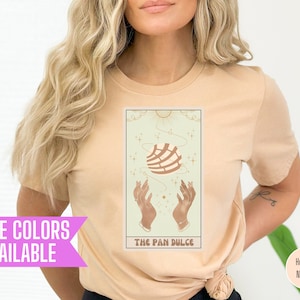 Chemise de carte de tarot Pan Dulce, chemise drôle Latina, chemise Concha, chemise Mexicana, chemise de carte Loteria