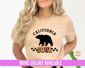 California Soul Bear Graphic Tee - West Coast Vibes