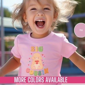 Big Cousin Toddler Shirt, Boho Retro Kids Toddler Shirt, Cute Cousin Toddler Tee