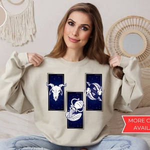 Capricorn Aquarius Pisces Astrology Sweatshirt, Witchy Gift, Astrology Gift, Birthday Astrology, Astrology Reading, Zodiac Sweatshirt
