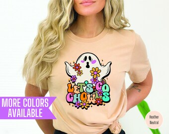 Lets Go Ghouls Shirt: Vintage Halloween Ghost Tee