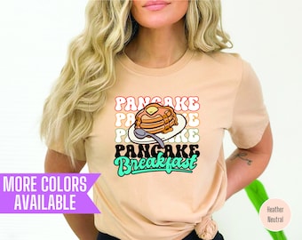 Pancake Breakfast T-Shirt, Retro Foodie Tee