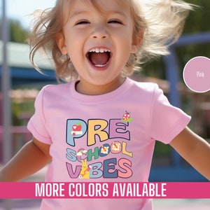 Back to School Shirt, Preschool Vibes Kids Shirt, First Day of School Retro Toddler Tee