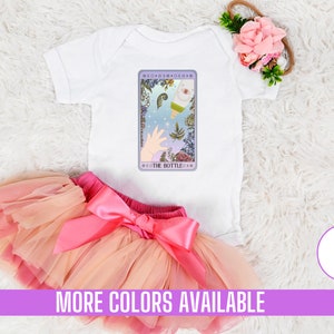 The Bottle Tarot Card Baby Onesie: Unisex Cotton Bodysuit