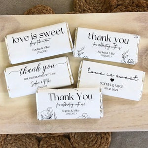 Wedding Favours Custom Chocolate Bar Labels Guest Gifts Personalised Wedding Favours Bulk Gift Labels Chocolate Wrappers Aldi Mini Choc Bars