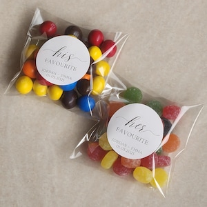 His Her Favours Wedding Favours Baby Shower Favours Guest Gift Custom Sticker Tags Personalised Wedding Tags DIY Favours