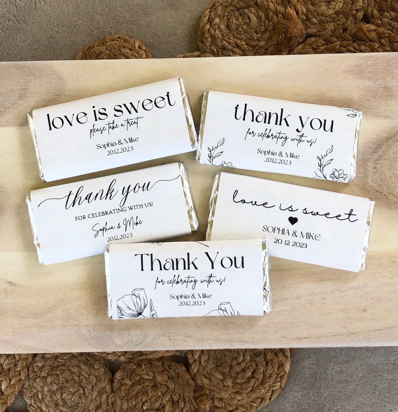 Chocolate Bar Wrapper Wedding Favours Personalised Chocolate Bar Party Favours Aldi Chocolate Wrappers Gifts for Guests Chocolate Favours image 2