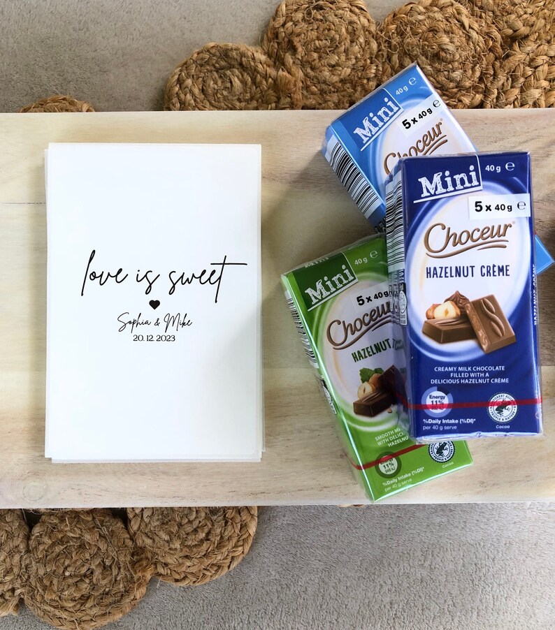 Personalised Chocolate Wrappers Wedding Favours Aldi Chocolate Etsy