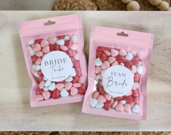 Bride Tribe Party Favours Sweet Bags DIY Bridal Gift Party Bag Stickers Hens Party Favours Team Groom Lolly Bag Favours Groom Crew