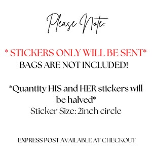 Wedding Favour Stickers Round Personalised Wedding Sticker Gift Tag Custom Sticker His Her Favour Wedding Gift Guest Party Favour Sticker bild 3