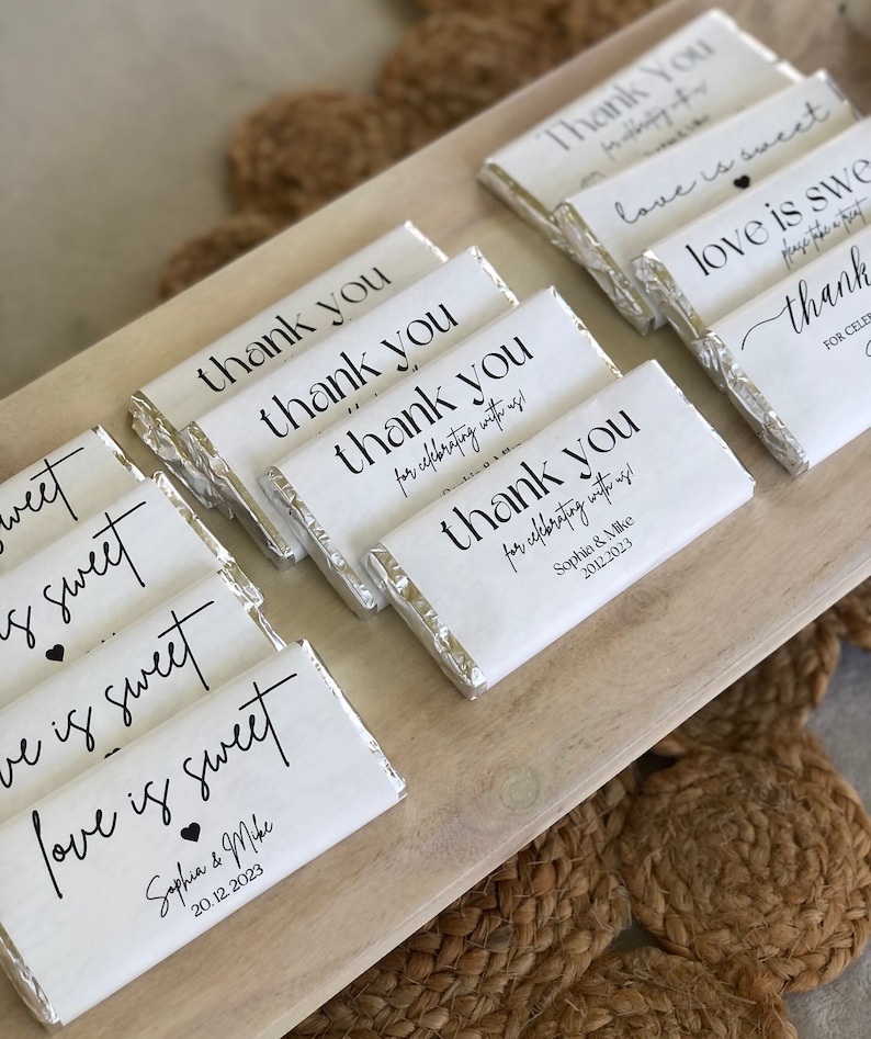 Chocolate Bar Wrapper Wedding Favours Personalised Chocolate Bar Party Favours Aldi Chocolate Wrappers Gifts for Guests Chocolate Favours image 4