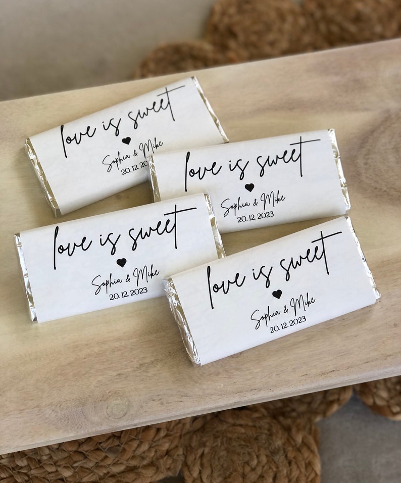 Chocolate Bar Wrapper Wedding Favours Personalised Chocolate Bar Party Favours Aldi Chocolate Wrappers Gifts for Guests Chocolate Favours image 3