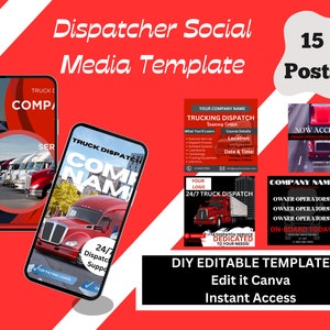 Trucking Dispatch Instagram Post, Dispatching, Logistics, Trucking Post, Trucking, Freight Dispatch, Instagram Post Bundle