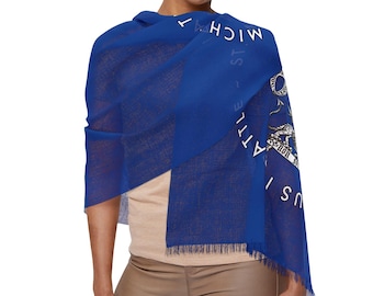 St Michael the Archangel Defend us in Battle Light Scarf, Roman Catholic, Gift, Mothers Day, Traditional, Military, Police, Patron Saint