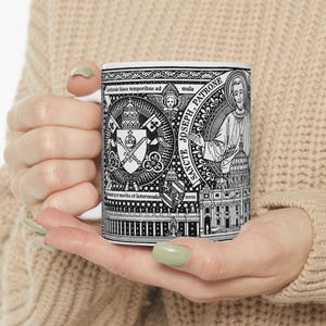 St. Joseph Patron of the Church Ceramic Mug, Latin, Vatican, Catholic Gift, Priest Ordination, Confirmation, Ora pro nobis, pray for us