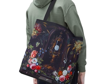 Monstrance encircled by fruits and flowers Tote Bag, Jan Van Kessel, Flemish Fine Art, Eucharist, Catholic Gift, Mothers Day, Traditional