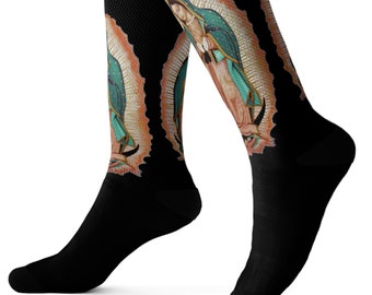 Our Lady of Guadalupe Socks, Catholic, Madonna, Deacon Gift, Priest Gift, Blessed Virgin Mary, Traditional, Mexico, Patroness